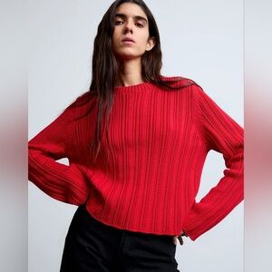 Red pullover sweater